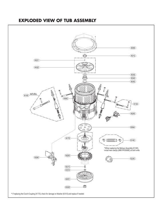Tub assy