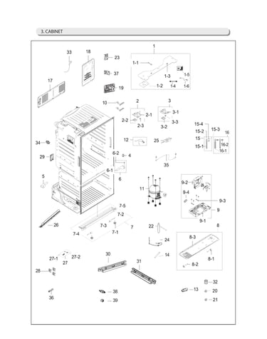 Cabinet parts