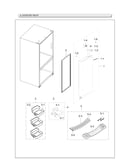Right refrigerator door parts