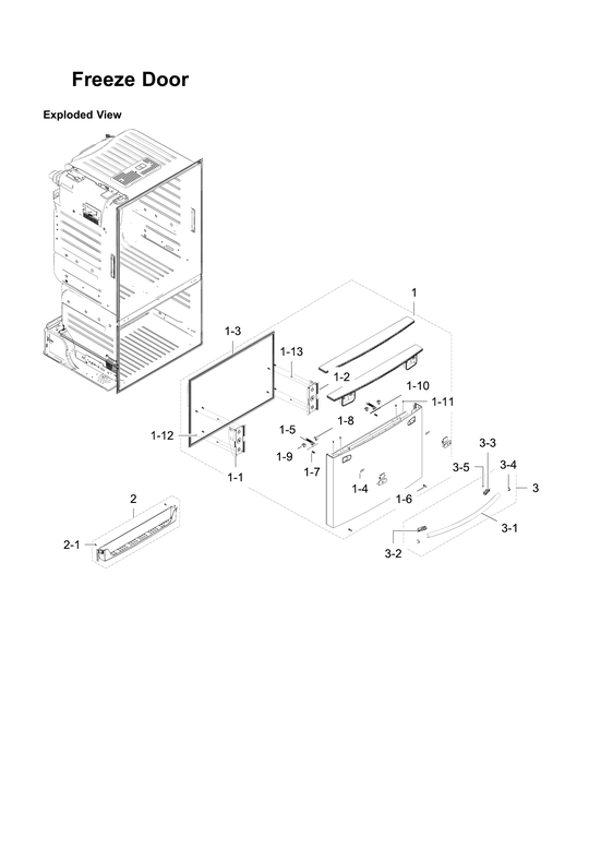 Freezer door parts