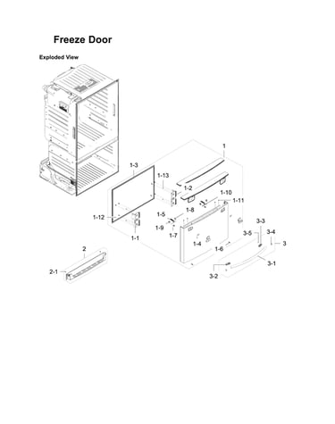 Freezer door parts
