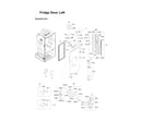 Samsung RF23HTEDBSR/AA-12 left refrigerator door parts diagram