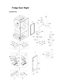 Right refrigerator door parts