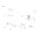 Samsung RF23R6201DT/AA-00 cabinet 1 parts diagram