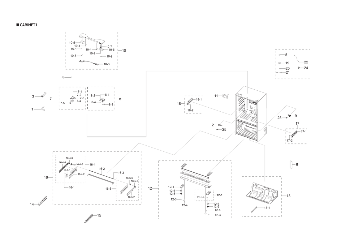 Cabinet 1 parts