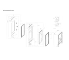 Samsung RF23R6301SR/AA-00 right refrigerator door parts diagram