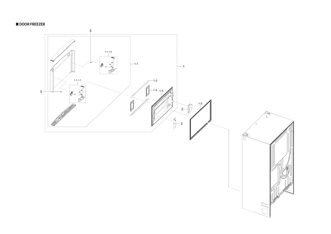Freezer door parts