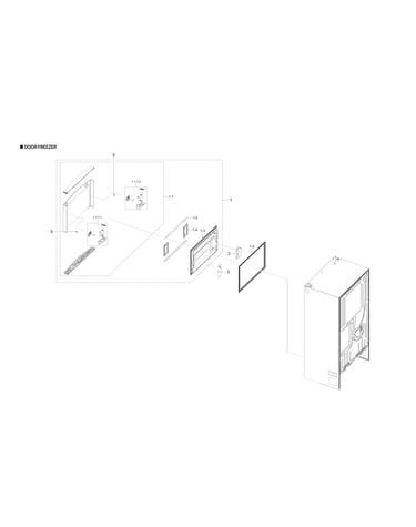 Freezer door parts