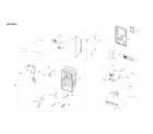 Samsung RF28R6201DT/AA-00 cabinet 2 parts diagram
