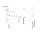 Samsung RF28R6201DT/AA-00 left refrigerator door parts diagram