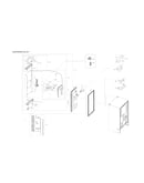Left refrigerator door parts