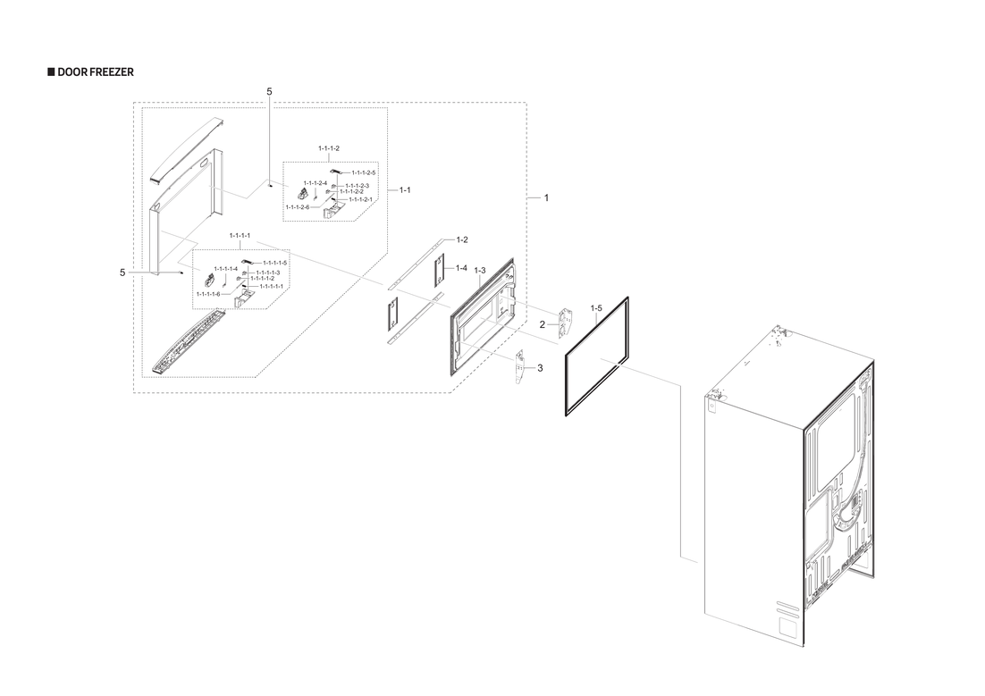 Freezer door parts