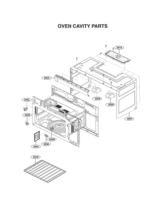 Oven cavity parts