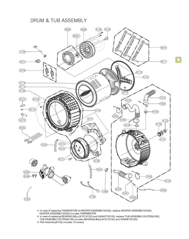Drum & tub assy