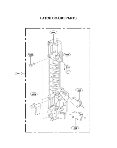 Latch board parts