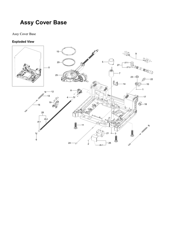 Cover base assy