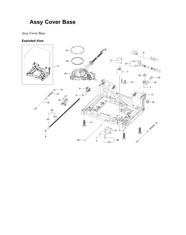 Cover base assy