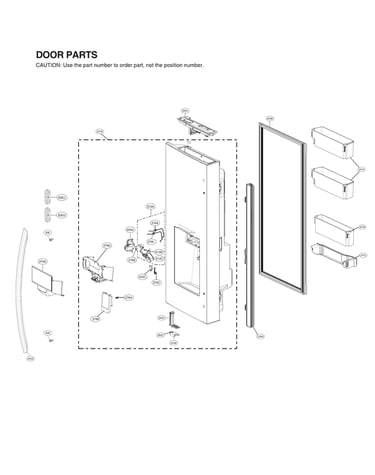 Dispenser door parts