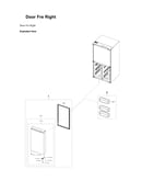 Right freezer door parts