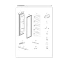 Samsung RF266AFRS/XAC-01 right refrigerator door parts diagram