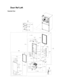 Left refrigerator door parts
