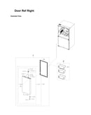 Right refrigerator door parts
