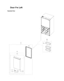 Left freezer door parts
