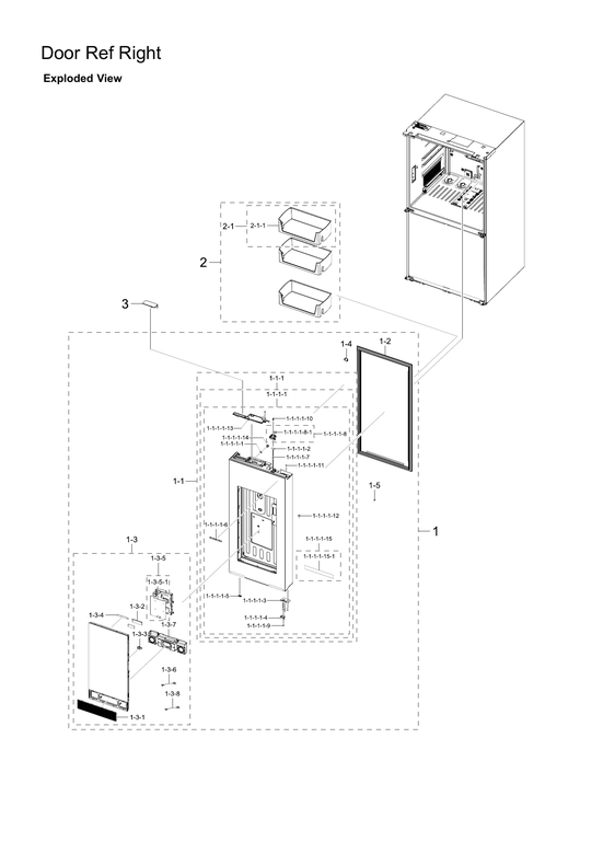 RIGHT REFRIGERATOR DOOR PARTS