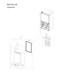 Left freezer door parts