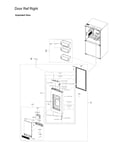 Right refrigerator door parts