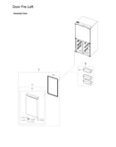 Left freezer door parts