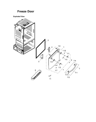 Freezer door parts