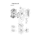 Samsung RF323TEDBBC/AA-00 left refrigerator door parts diagram
