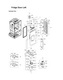 Left refrigerator door parts