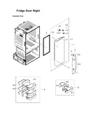 Right refrigerator door parts