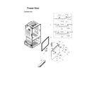 Samsung RF323TEDBWW/AA-00 freezer door parts diagram