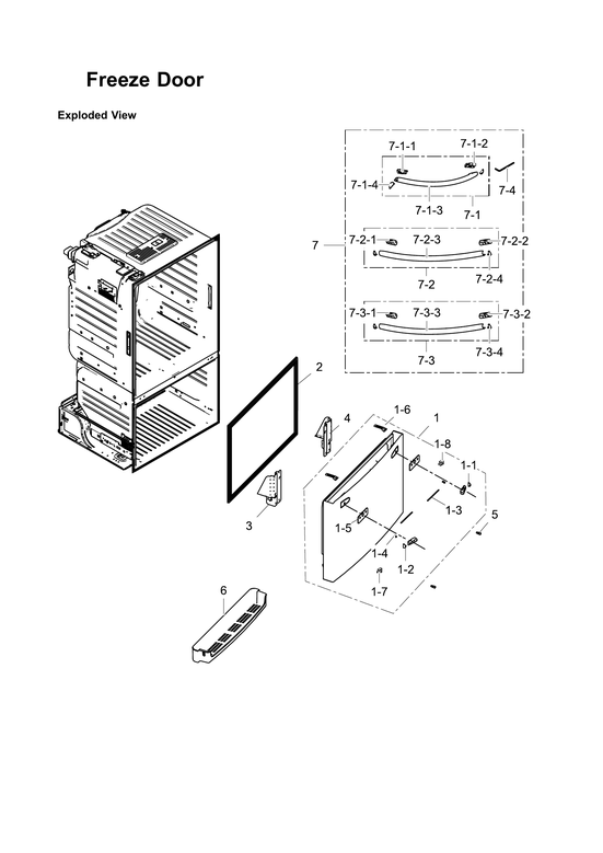 Freezer door parts