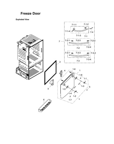 Freezer door parts