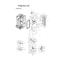 Samsung RF323TEDBWW/AA-00 left refrigerator door parts diagram
