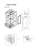 Right refrigerator door parts