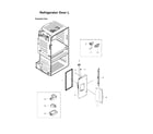 Samsung RF4287AARS/XAA-00 left refrigerator door parts diagram