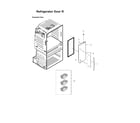 Samsung RF4287AARS/XAA-00 right refrigerator door parts diagram