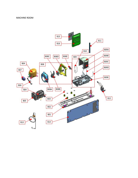 Machine room parts