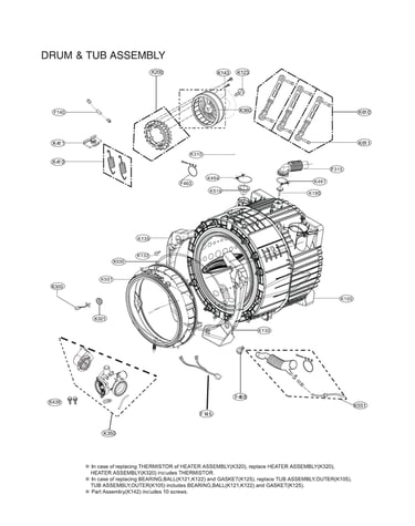 Drum & tub assy
