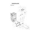 Samsung RFG29THDBP/XAA-00 freezer door parts diagram