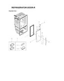 Right refrigerator door parts