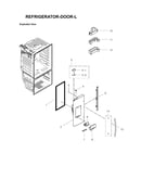 Left refrigerator door parts