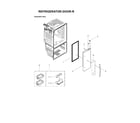 Samsung RFG29THDPN/XAA-00 right refrigerator door parts diagram