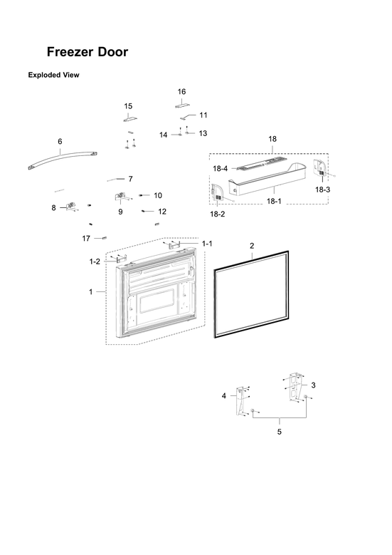 Freezer door parts