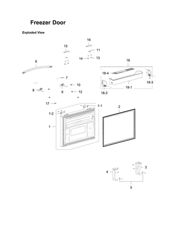 Freezer door parts